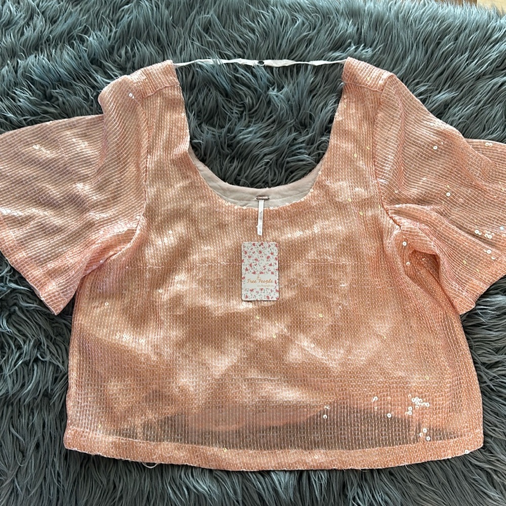 Free People sequined NWT Large top